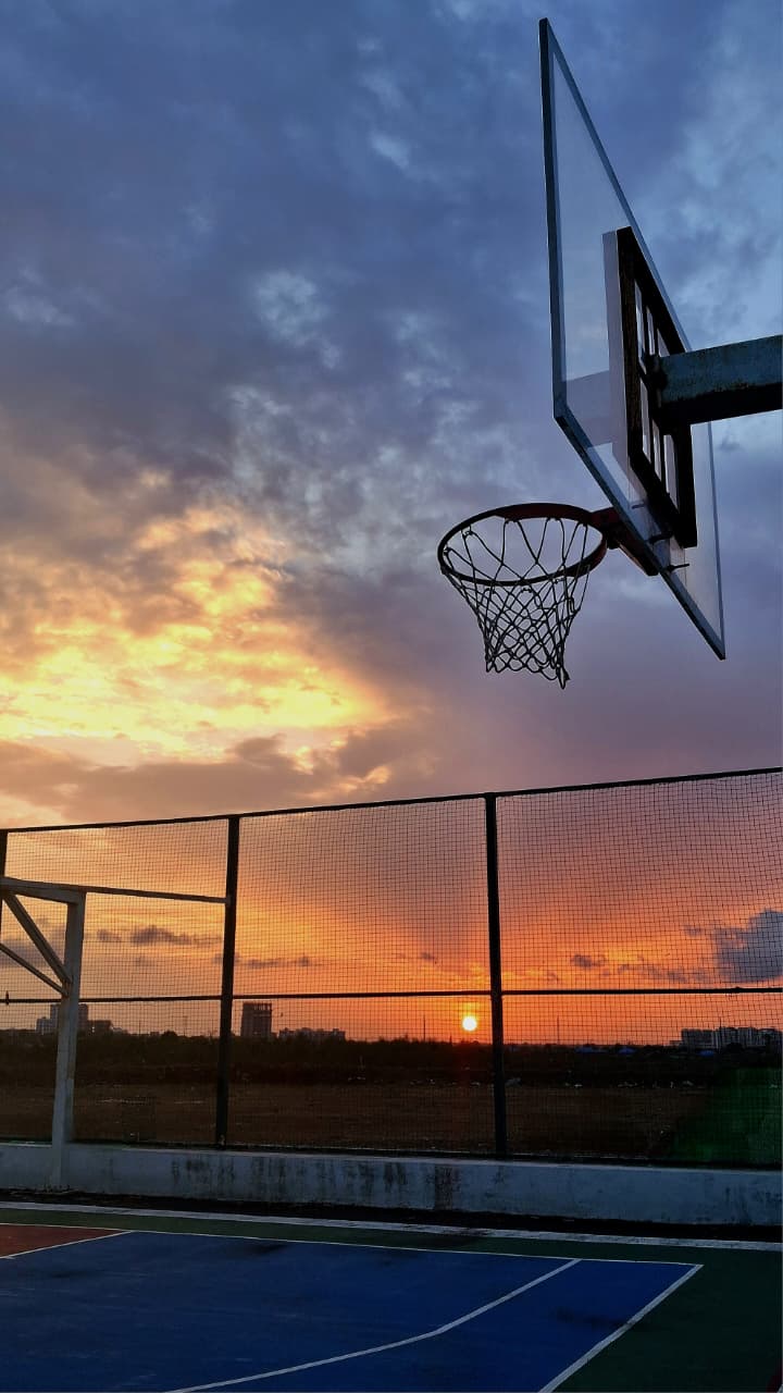 Basketball Court in the Evening